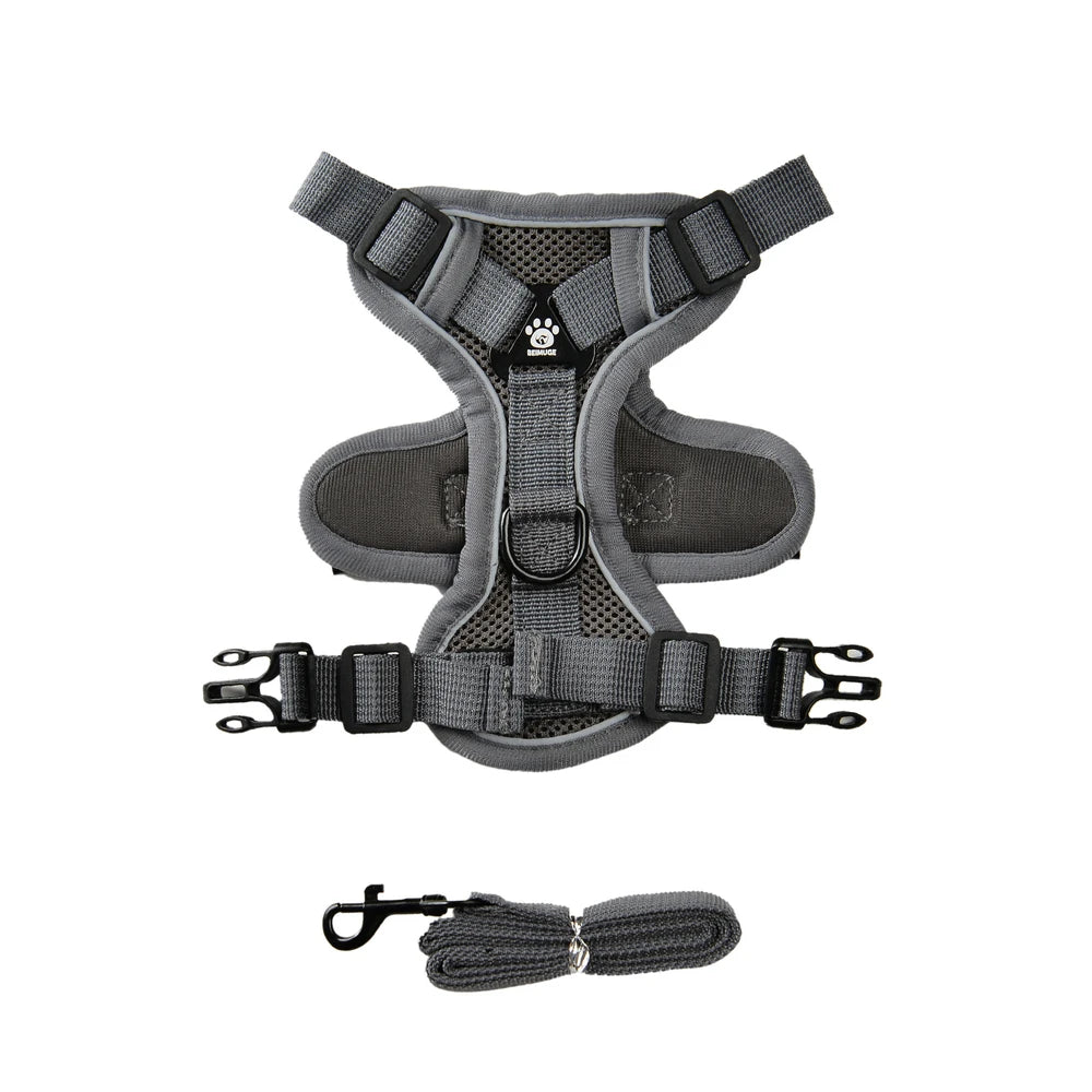 Reflective Dog Harness & Leash Set – Adjustable Vest for Small & Medium Dogs