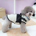 Padded Winter Dog Jacket with Built-In Harness – Reflective Zipper Coat for Small Dogs & Cats