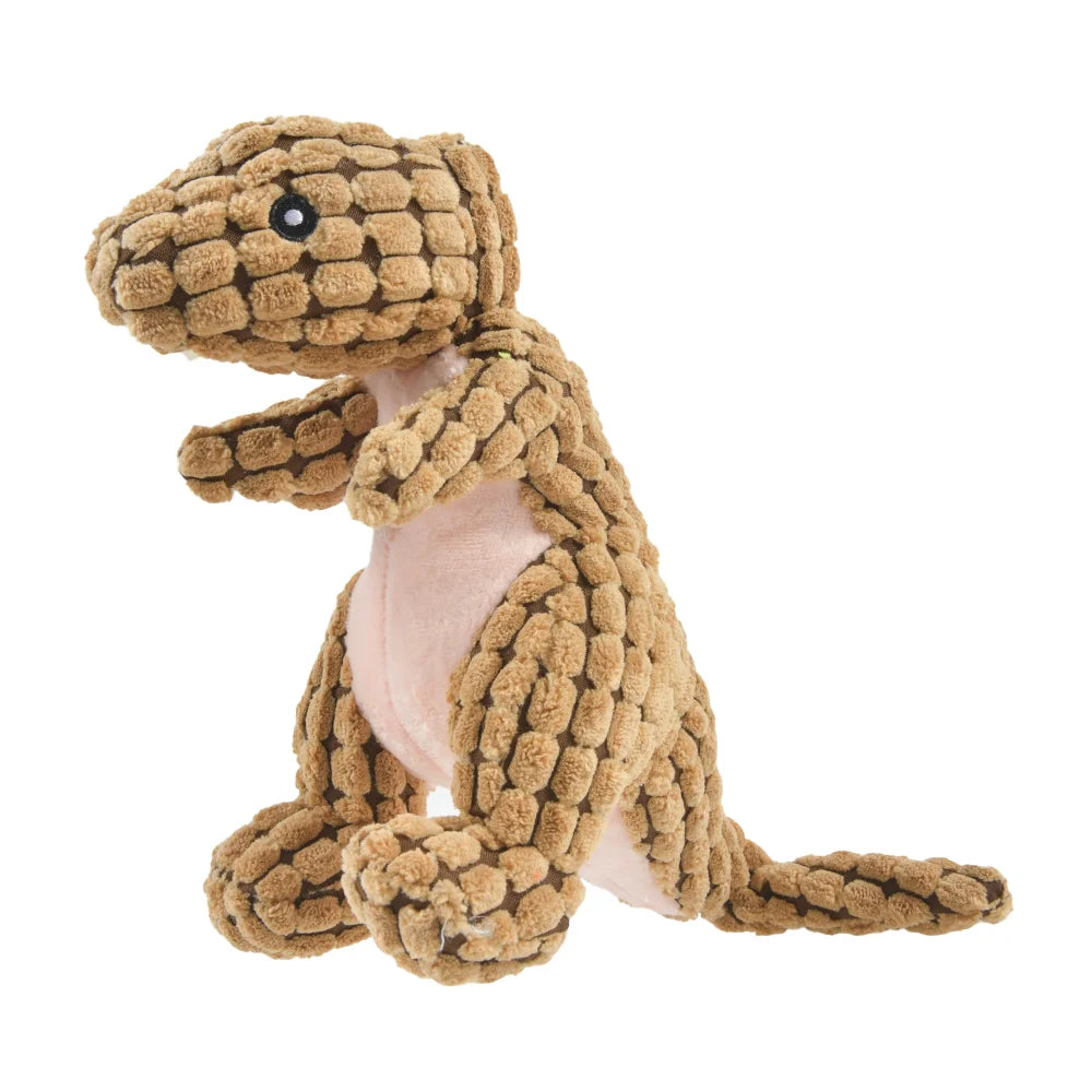 Plush Dinosaur & Animal Dog Toy – Interactive Chew Toy for Small Dogs & Cats