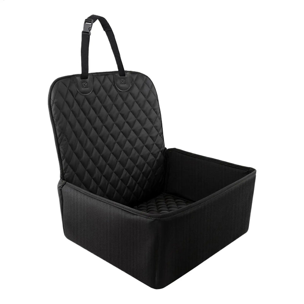 Pet Booster Car Seat with Adjustable Barrier & Storage Pockets – Small to Medium Dogs
