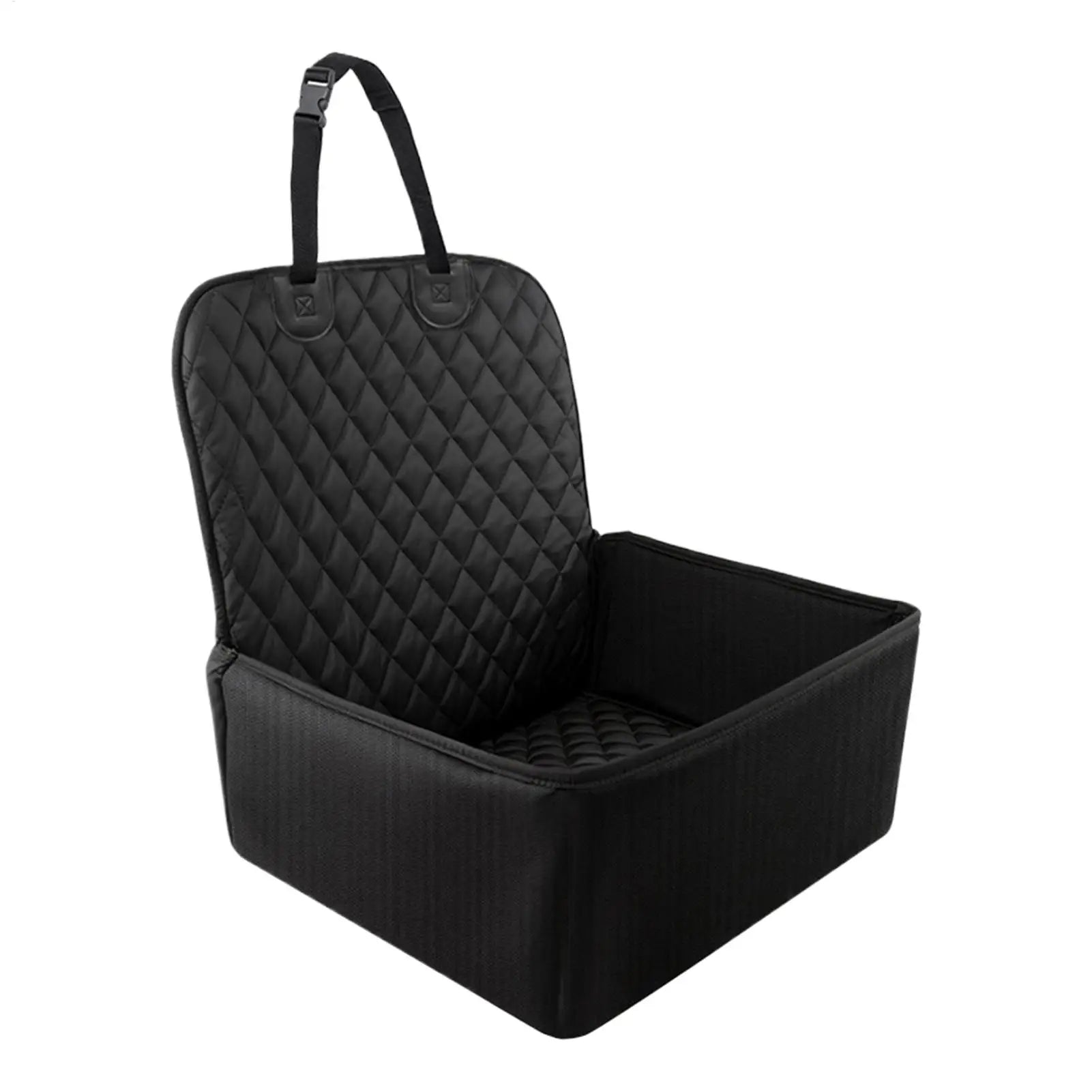Pet Booster Car Seat with Adjustable Barrier & Storage Pockets – Small to Medium Dogs