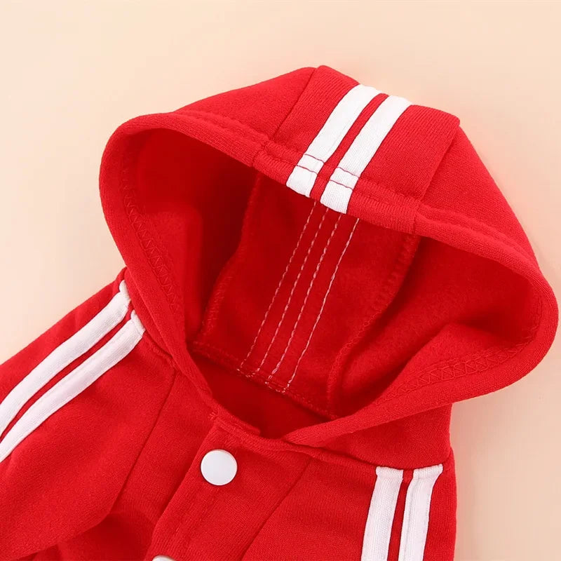 Tiger Graphic Hooded Cotton Dog Jumpsuit