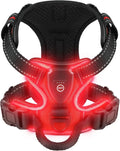 LED Light-Up Dog Harness Vest – USB Rechargeable, No-Pull, 3 Light Modes for Night Walking