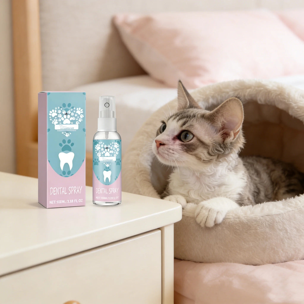 Pet Oral Care Spray for Dogs & Cats – Fresh Breath & Deep Teeth Cleaning (100ml)