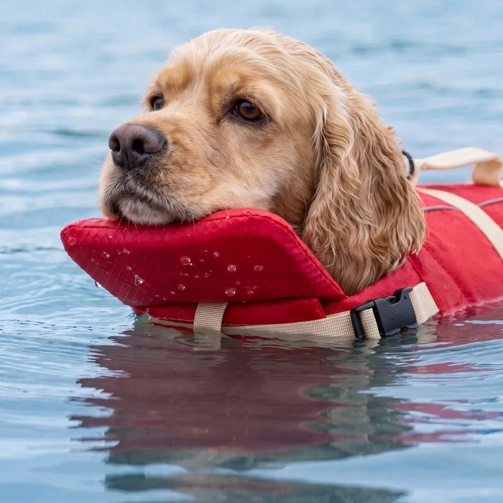 Waterproof Dog Life Jacket – High Buoyancy Thick Sponge Pad Safety Vest for Swimming