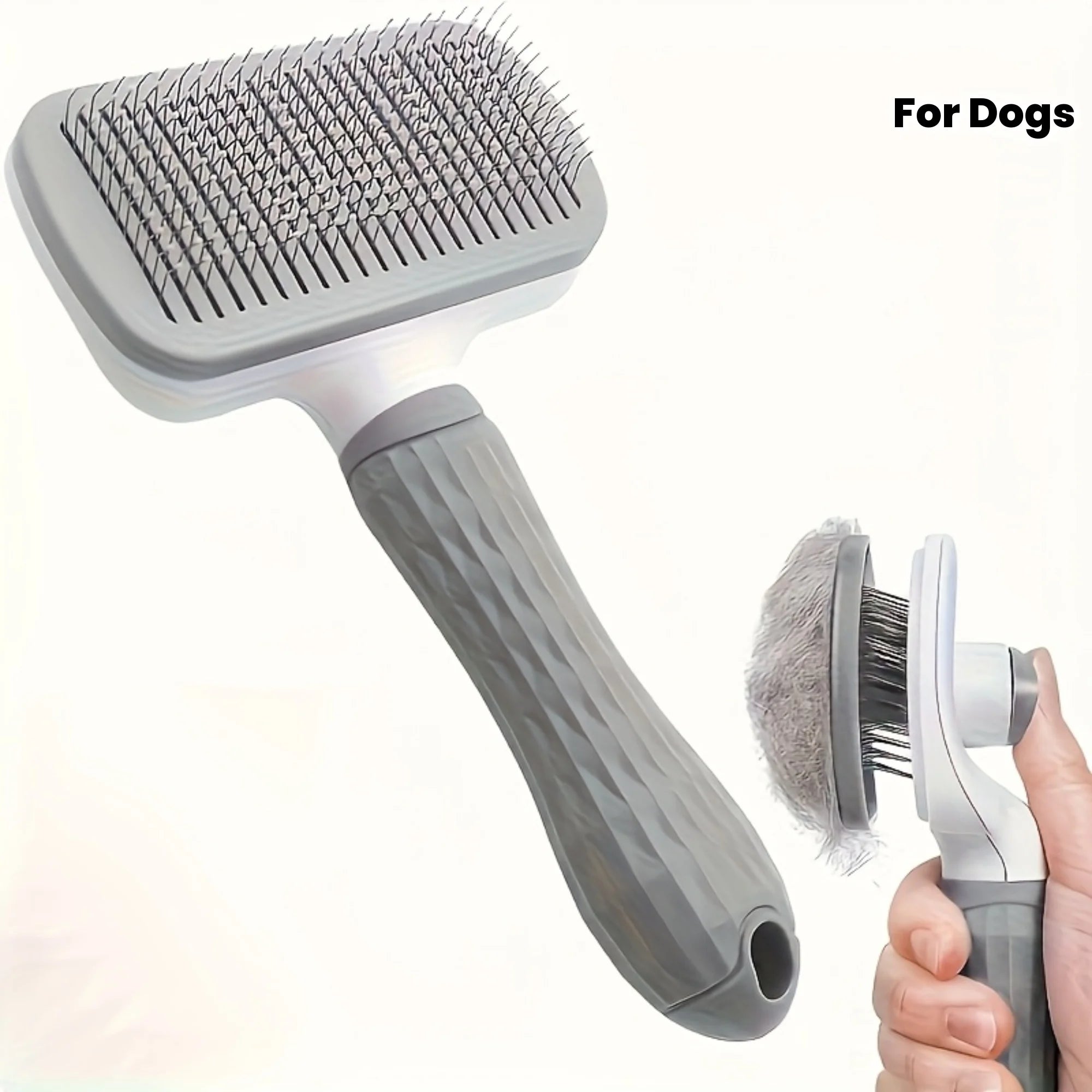Self-Cleaning Pet Grooming Brush – Ergonomic Deshedding & Massage Comb