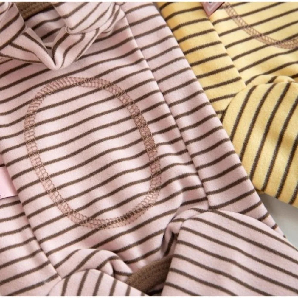 Soft Stripe Four-Legged Dog Pajamas