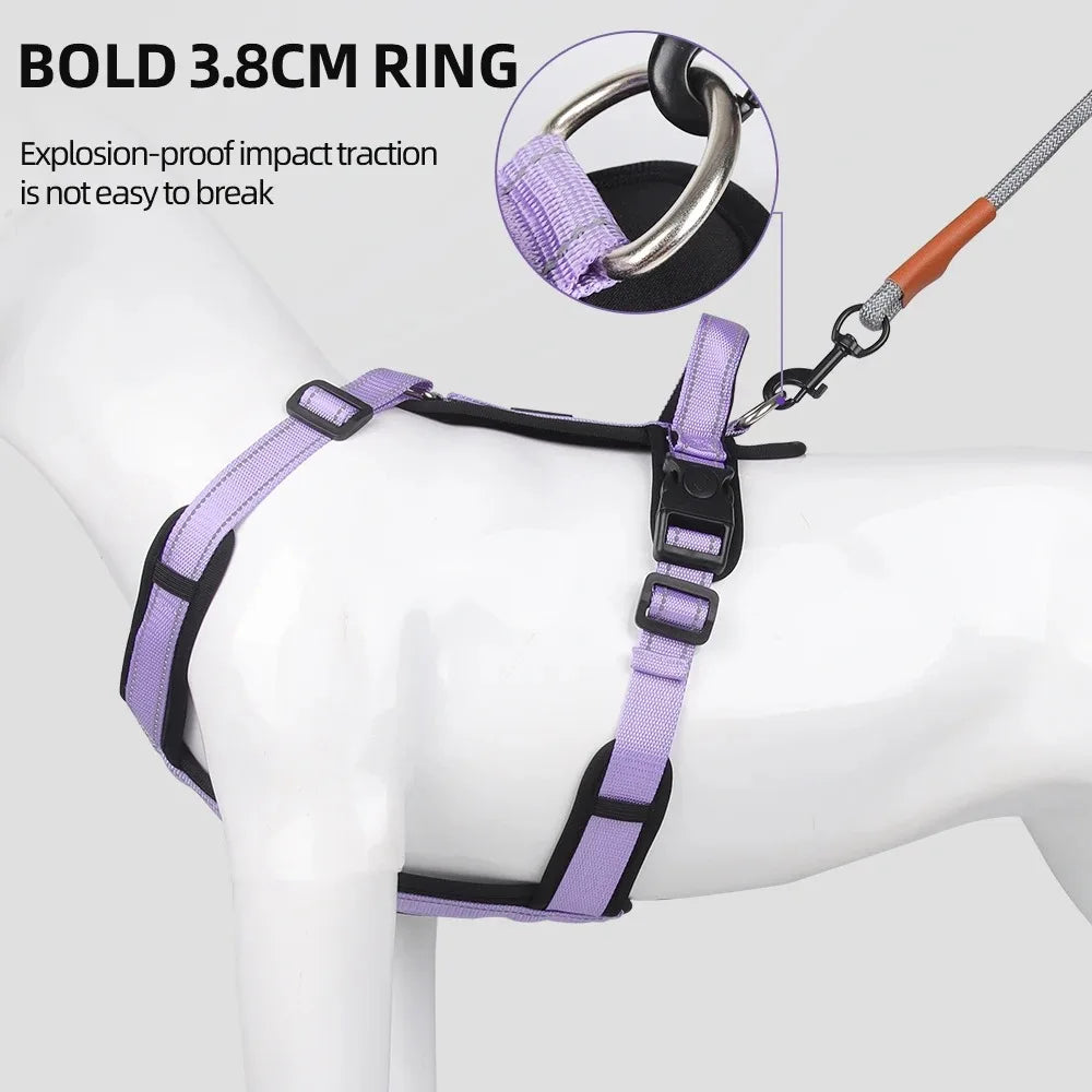 Classic Vest Dog Harness with Leash – Adjustable Chest Harness for Small & Medium Dogs