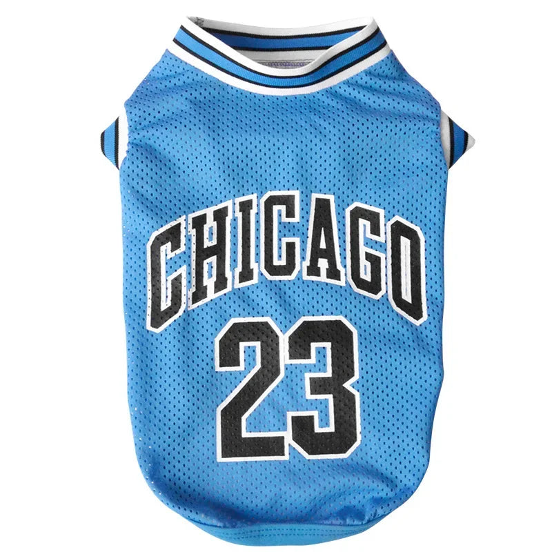 Mesh Breathable Sports Dog Jersey – Basketball T-Shirt for Small & Large Dogs and Cats
