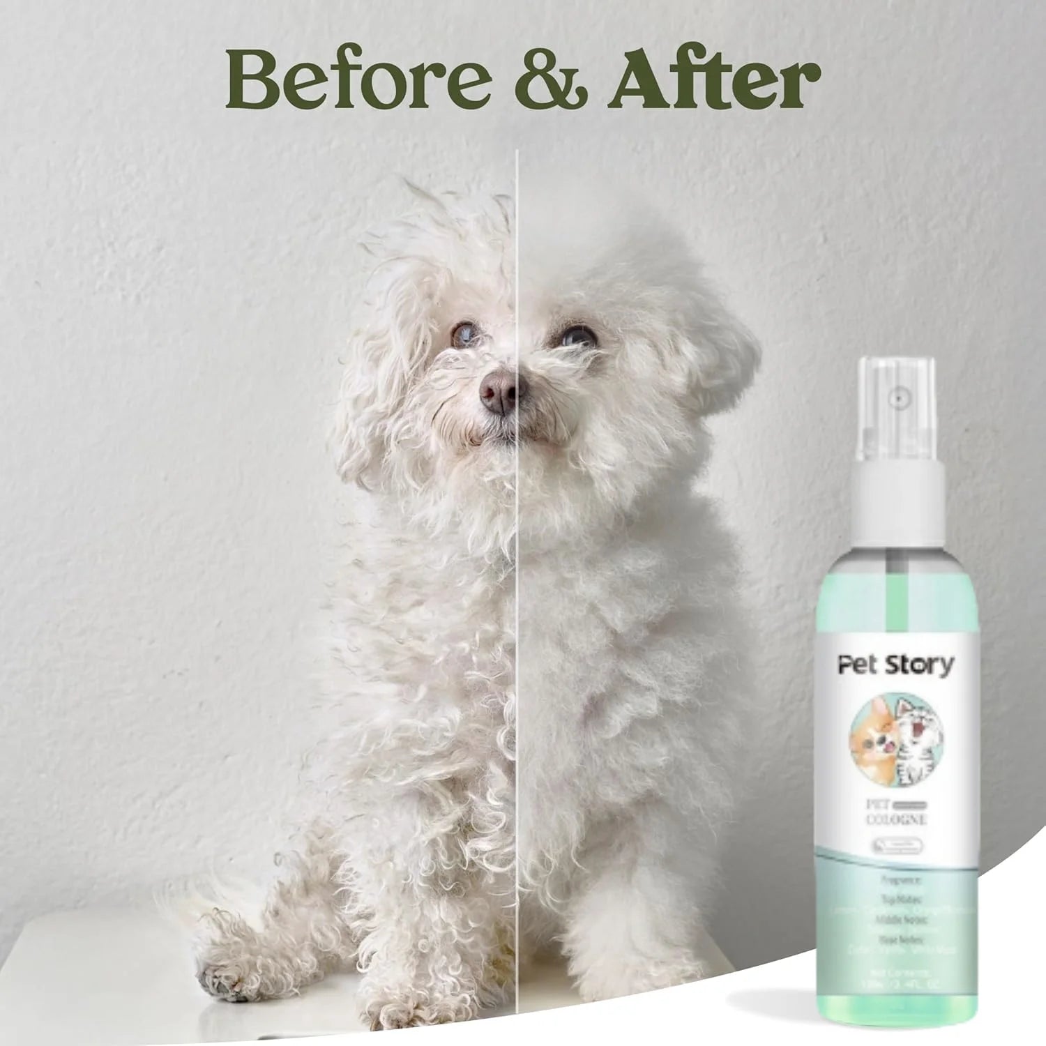 Premium Pet Grooming Spray – Cologne, Deodorizer, Shampoo, Eye & Ear Care for Dogs & Cats
