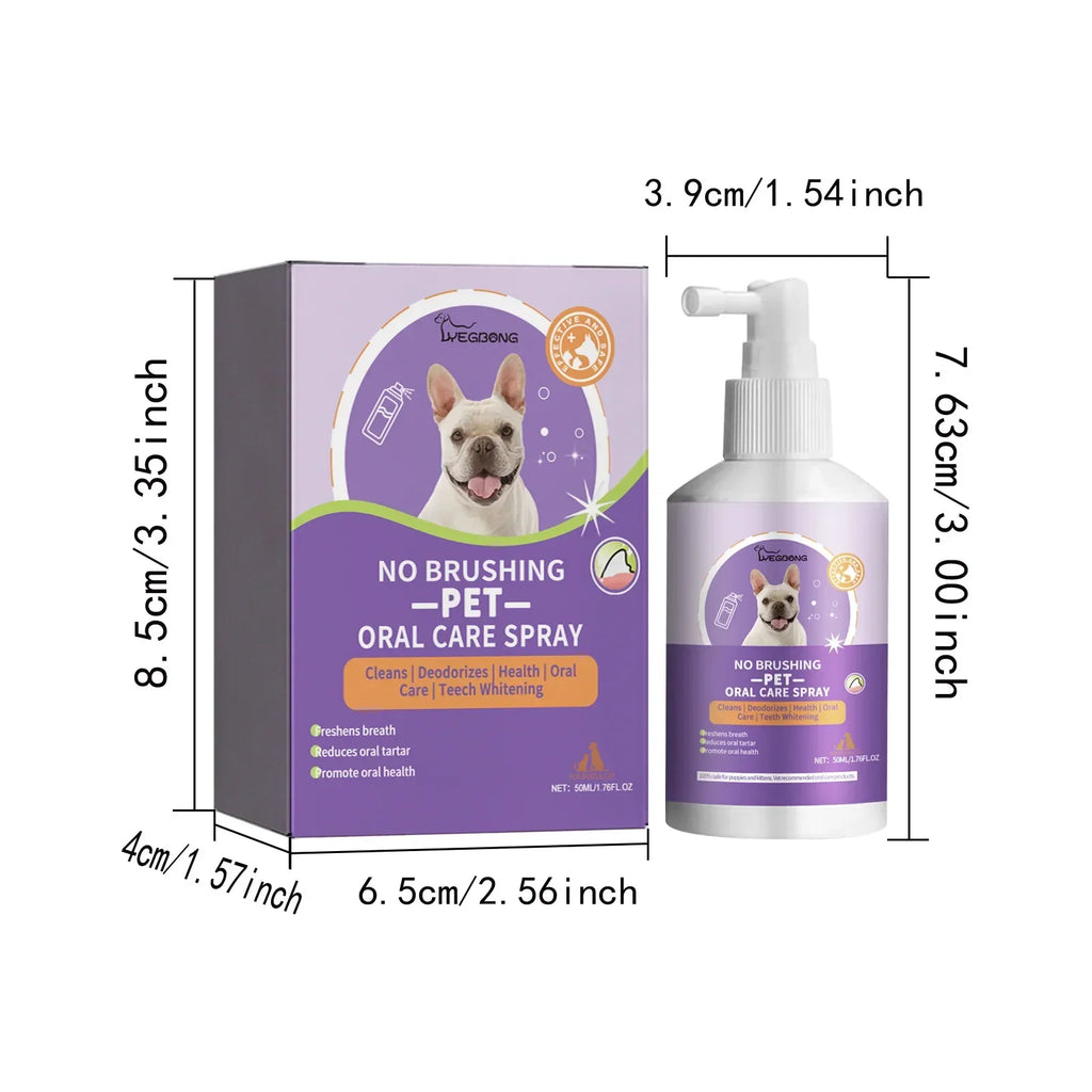 Pet Oral Cleanse Spray – Natural Plant Extract Dental Spray for Dogs & Cats (50ml)