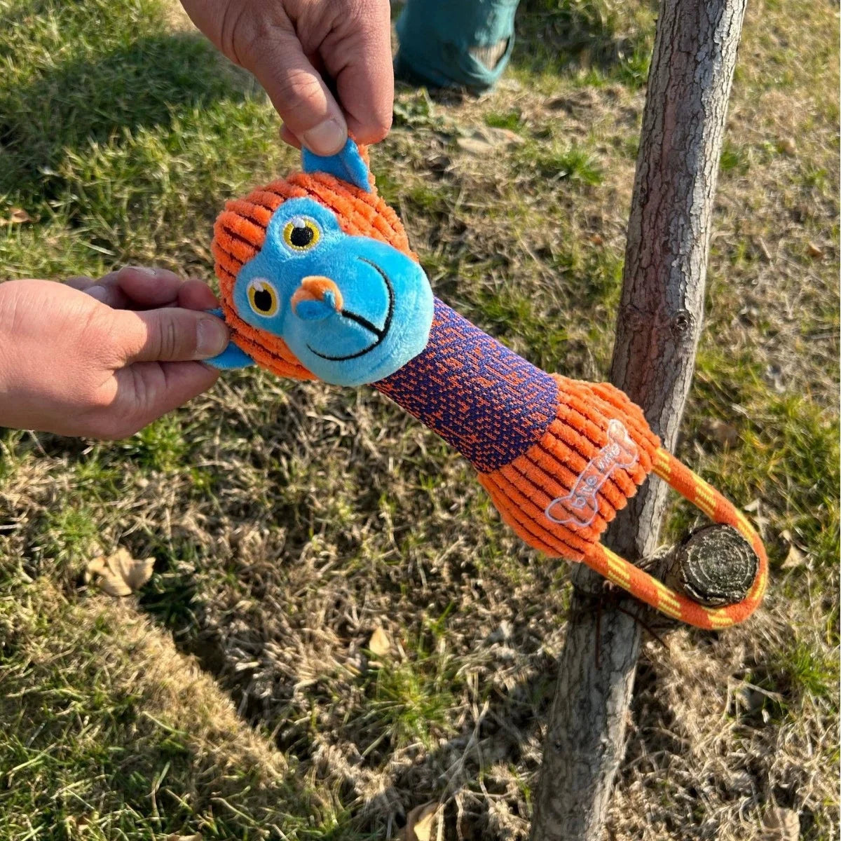 Animal Shape Squeaky Dog Toy – Bite Resistant Corduroy for Small & Large Dogs