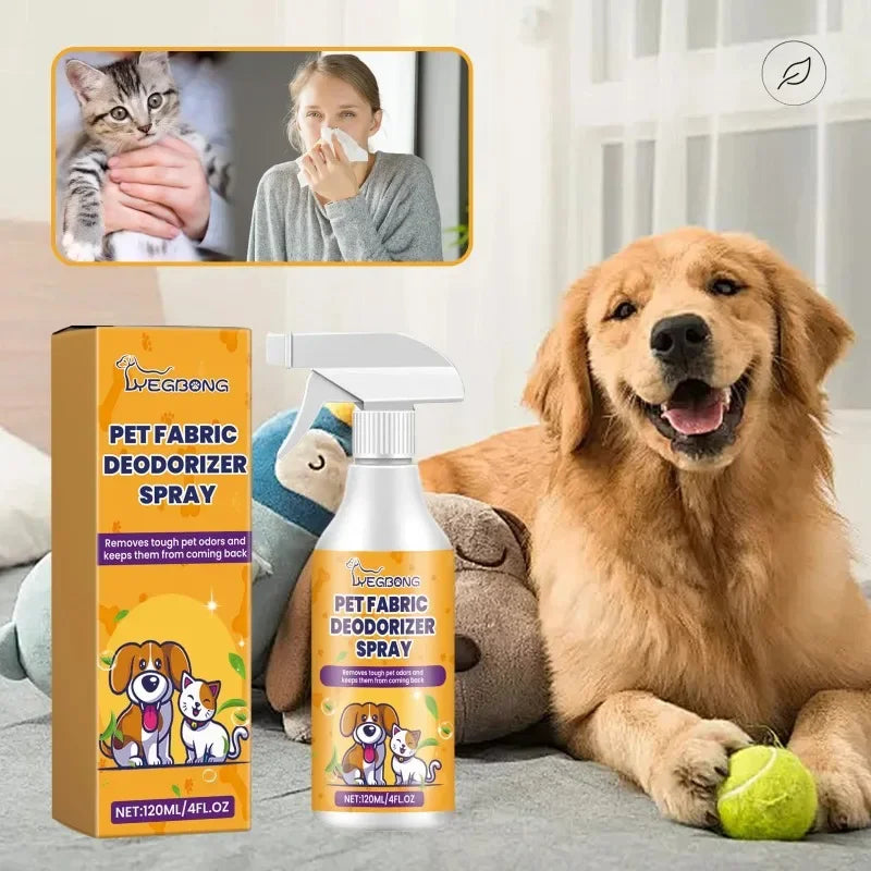 Pet Deodorant Spray – Indoor Air Freshener & Long-Lasting Odor Eliminator for Dogs & Cats (120ml)