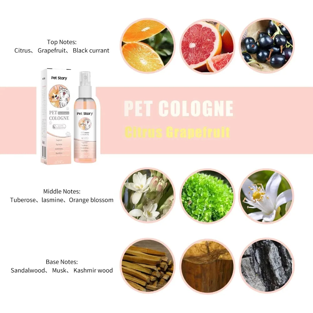 Premium Pet Grooming Spray – Cologne, Deodorizer, Shampoo, Eye & Ear Care for Dogs & Cats