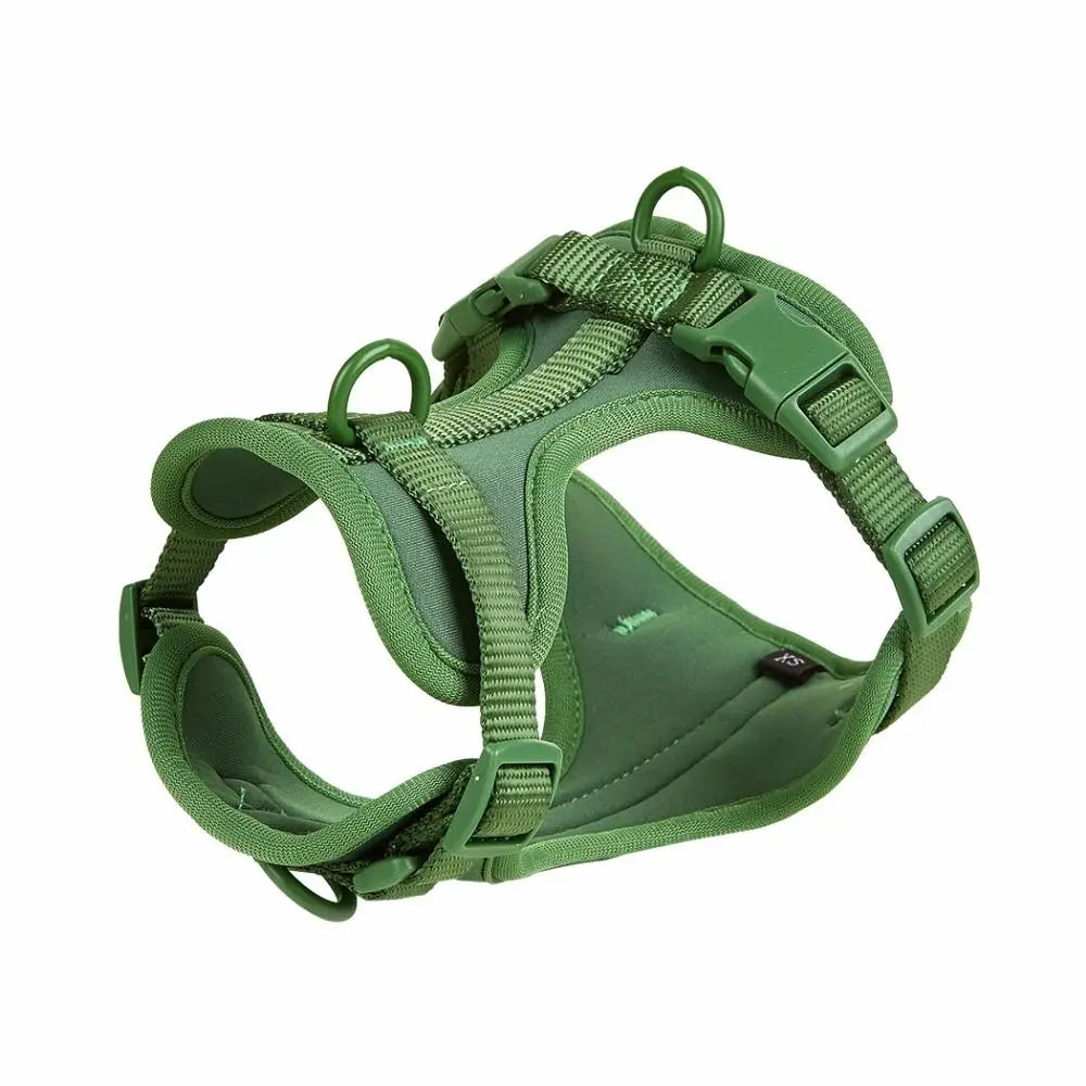 Candy Color Reflective Dog Harness Vest – Adjustable PVC Chest Strap for Outdoor Walking