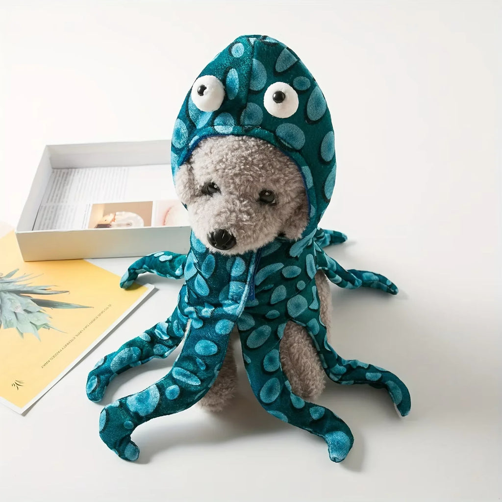 Blue Octopus Hooded Costume for Small Dogs & Cats