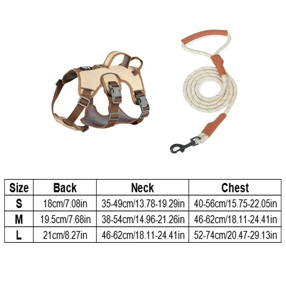 Reflective Oxford Dog Harness Vest with Handle – Adjustable, Breathable & Escape-Proof
