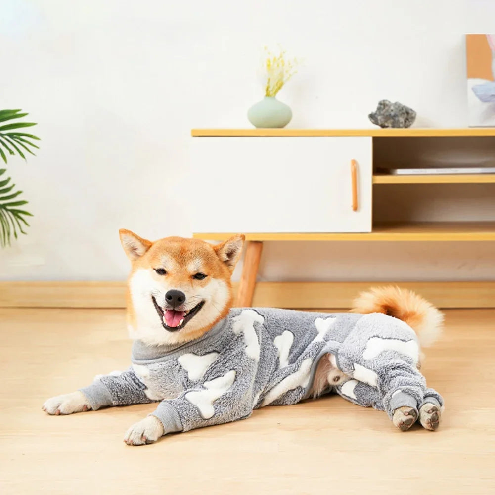 Moon & Star Flannel Dog Pajamas