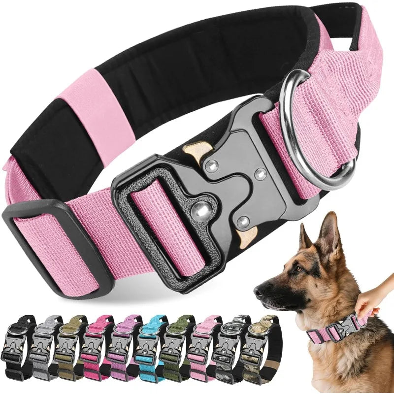 Heavy Duty Wide Dog Collar with Quick Release Buckle – Soft & Adjustable for All Dog Types