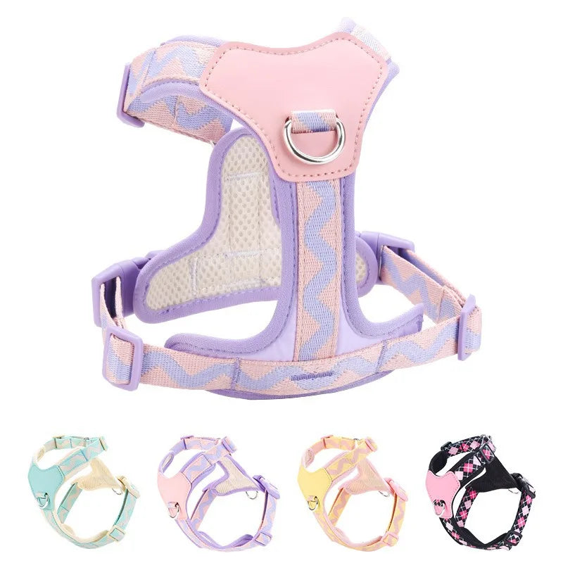 Anti-Breakaway Reflective Dog Vest Harness – No-Pull Adjustable Chest Harness with Optional Leash Set