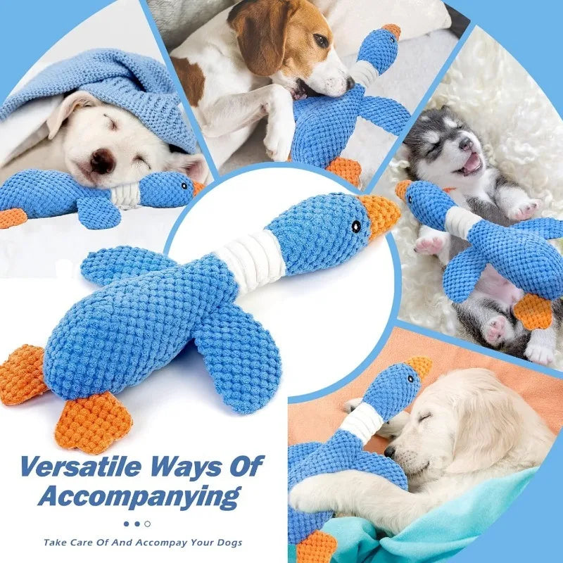 Chew & Squeak Interactive Plush Dog Toy – For Aggressive Chewers