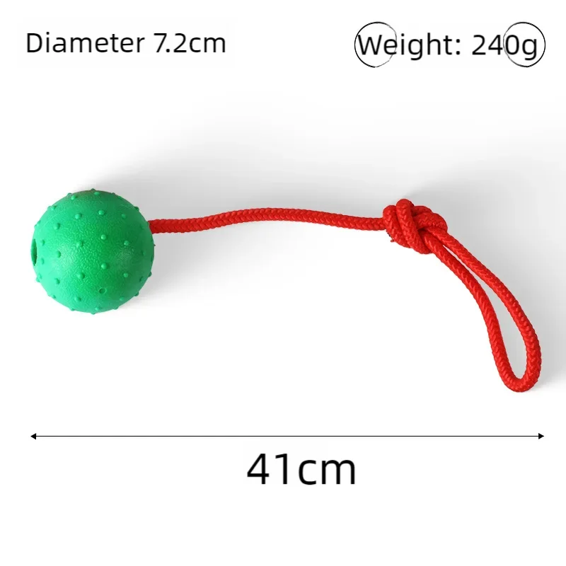 Rubber Rope Ball Dog Chew Toy – Indestructible Molar & Training Toy