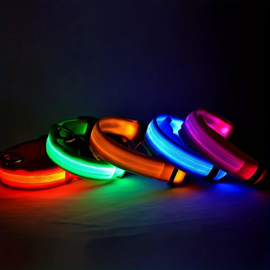 Battery-Powered Nylon LED Dog Collar
