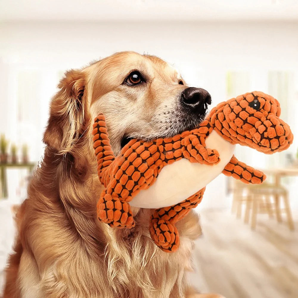 Plush Dinosaur & Animal Dog Toy – Interactive Chew Toy for Small Dogs & Cats