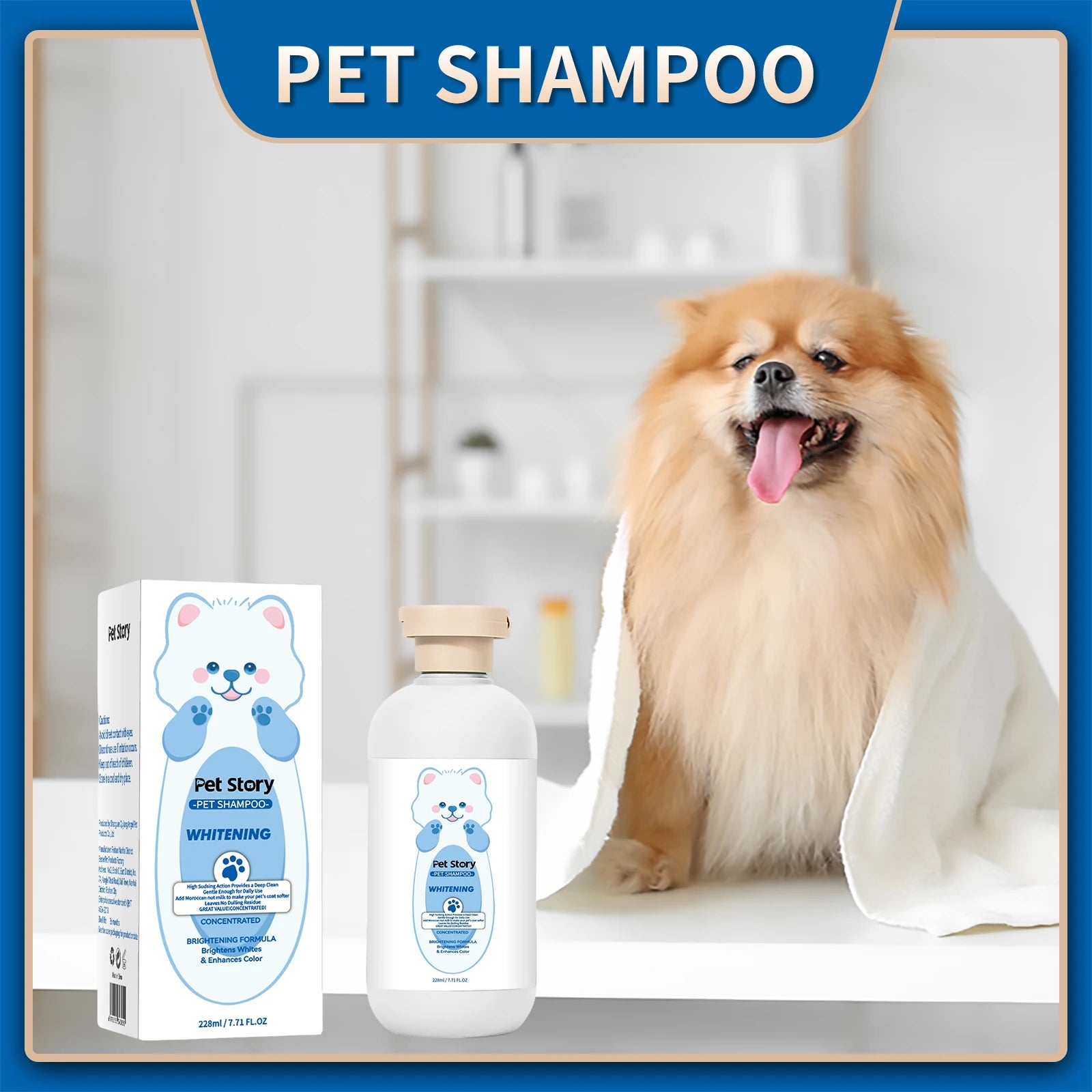 Premium Pet Grooming Spray – Cologne, Deodorizer, Shampoo, Eye & Ear Care for Dogs & Cats