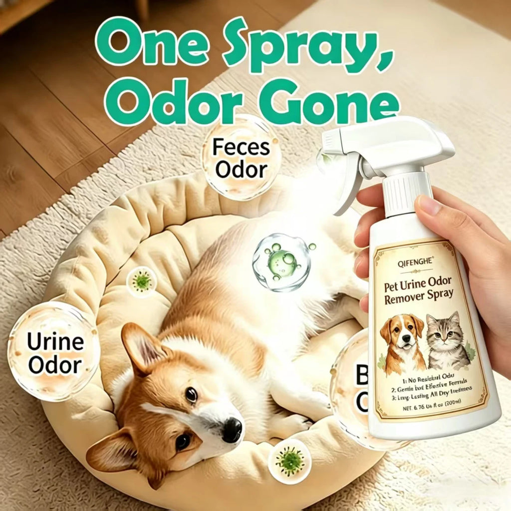 Pet Urine Odor Remover Spray – Pet-Safe Odor Eliminator & Deodorizer for Dogs & Cats (200ml)