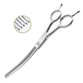 Professional Pet Grooming Thinning Scissors – 7-Inch Curved & Straight for Dogs & Cats