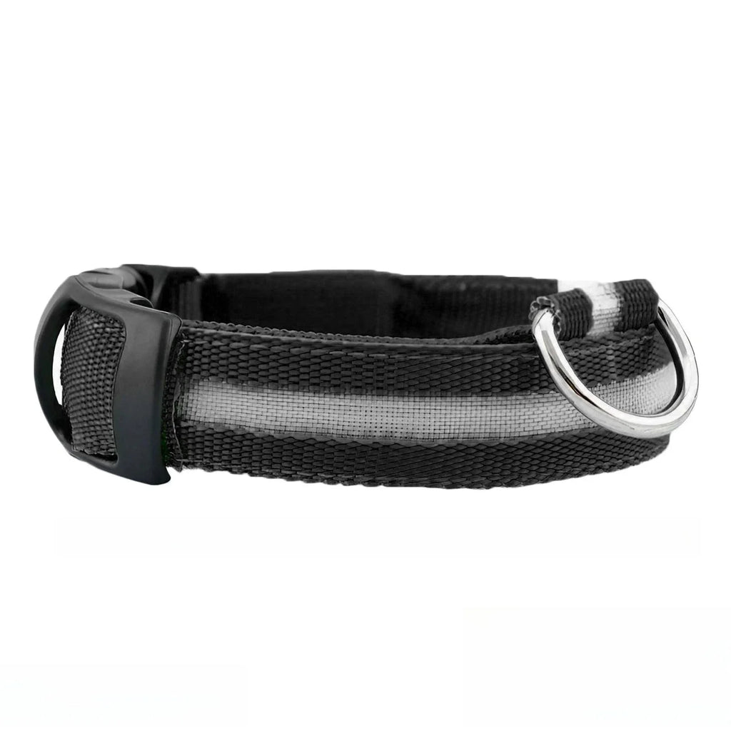 Reflective Nylon LED Dog Collar – 3 Light Modes