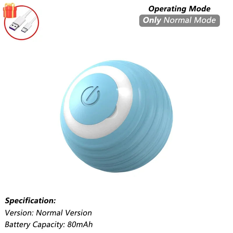 Interactive Rolling Ball Cat Toy with Tail – USB Rechargeable
