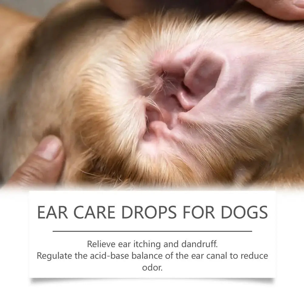 Pet Ear Cleaner Drops – Anti-Fungal, Anti-Bacterial Itch Relief & Wax Remover for Dogs & Cats (60ml)