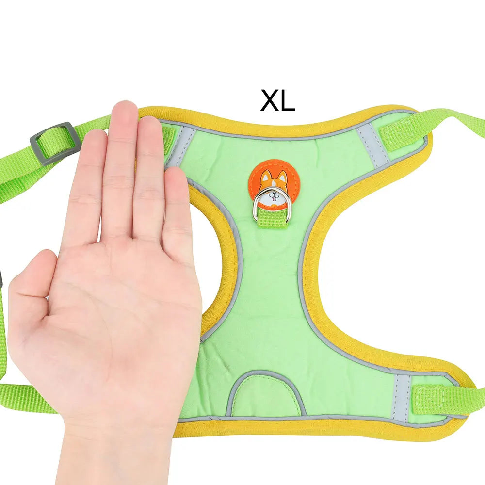 Reflective Dog Harness & Leash Set – Breathable Chest Strap Vest for Walking & Running