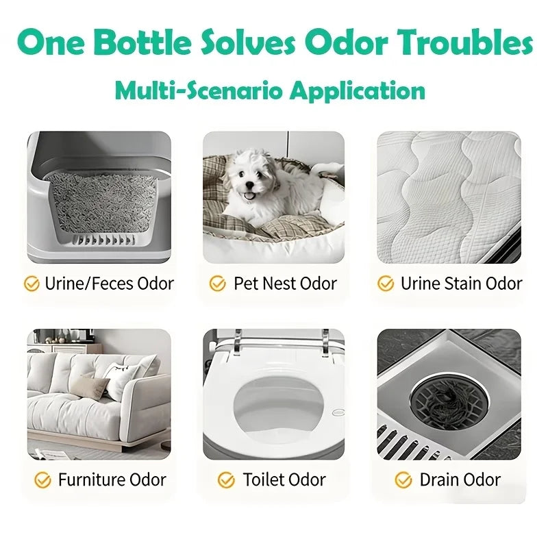 Pet Urine Odor Remover Spray – Pet-Safe Odor Eliminator & Deodorizer for Dogs & Cats (200ml)