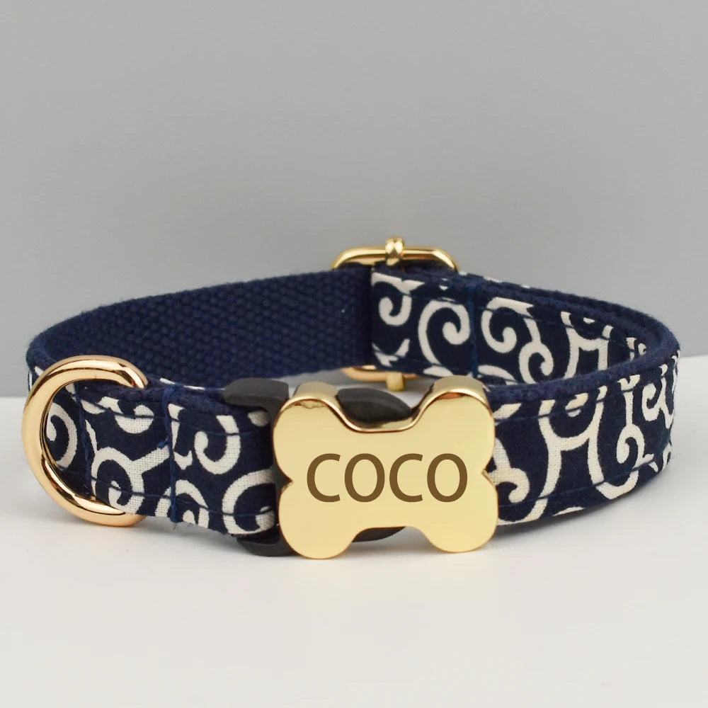 Free Engraving Dog Collar with ID Tag – Comfortable & Wearable for Medium to Large Dogs