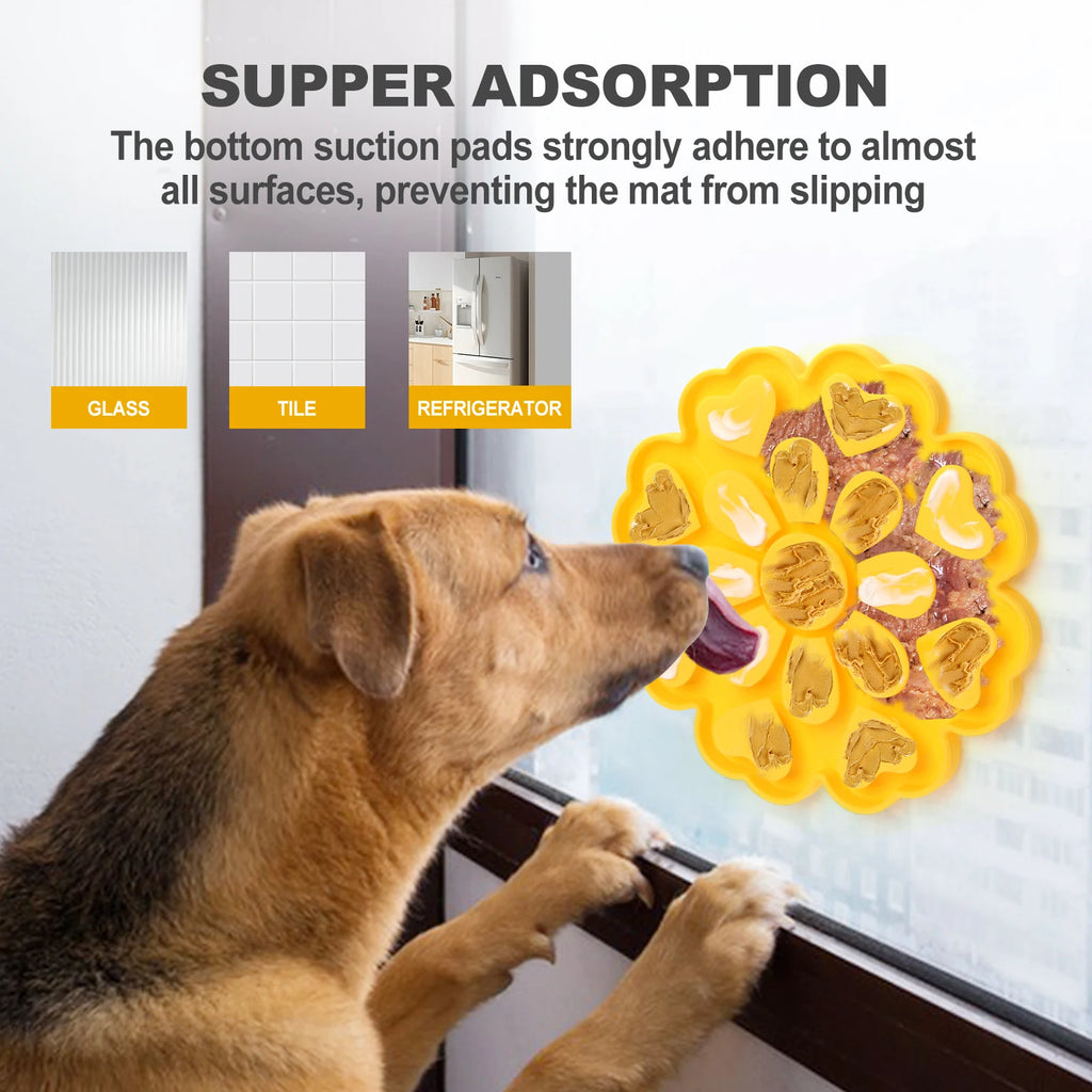 Slow Feeder Lick Bowl with Suction Cup – Choke-Proof Silicone for Dogs & Cats