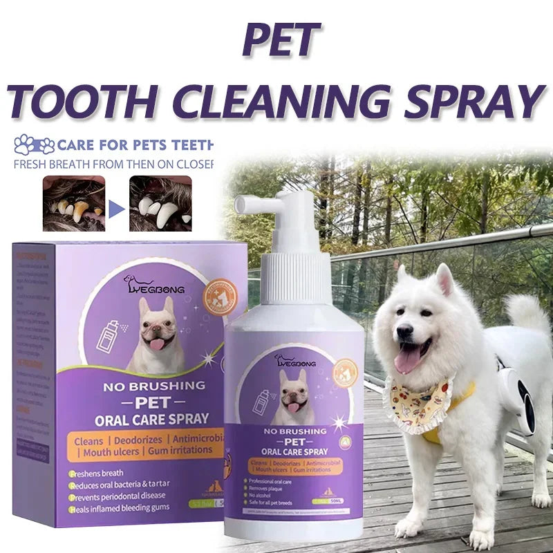 Pet Oral Cleanse Spray – Natural Plant Extract Dental Spray for Dogs & Cats (50ml)