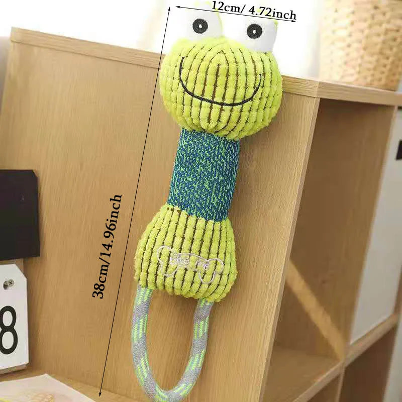 Animal Shape Squeaky Dog Toy – Bite Resistant Corduroy for Small & Large Dogs
