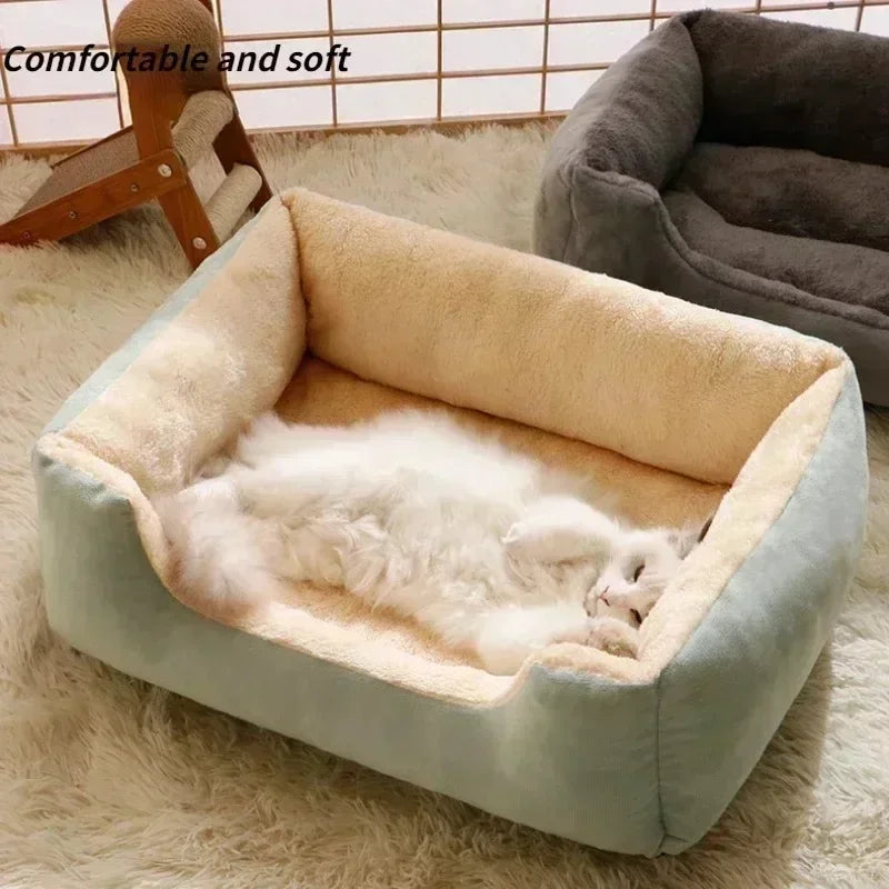 Plush Pet Bed Cushion for Cats & Small Dogs – Warm & Breathable, 3 Sizes