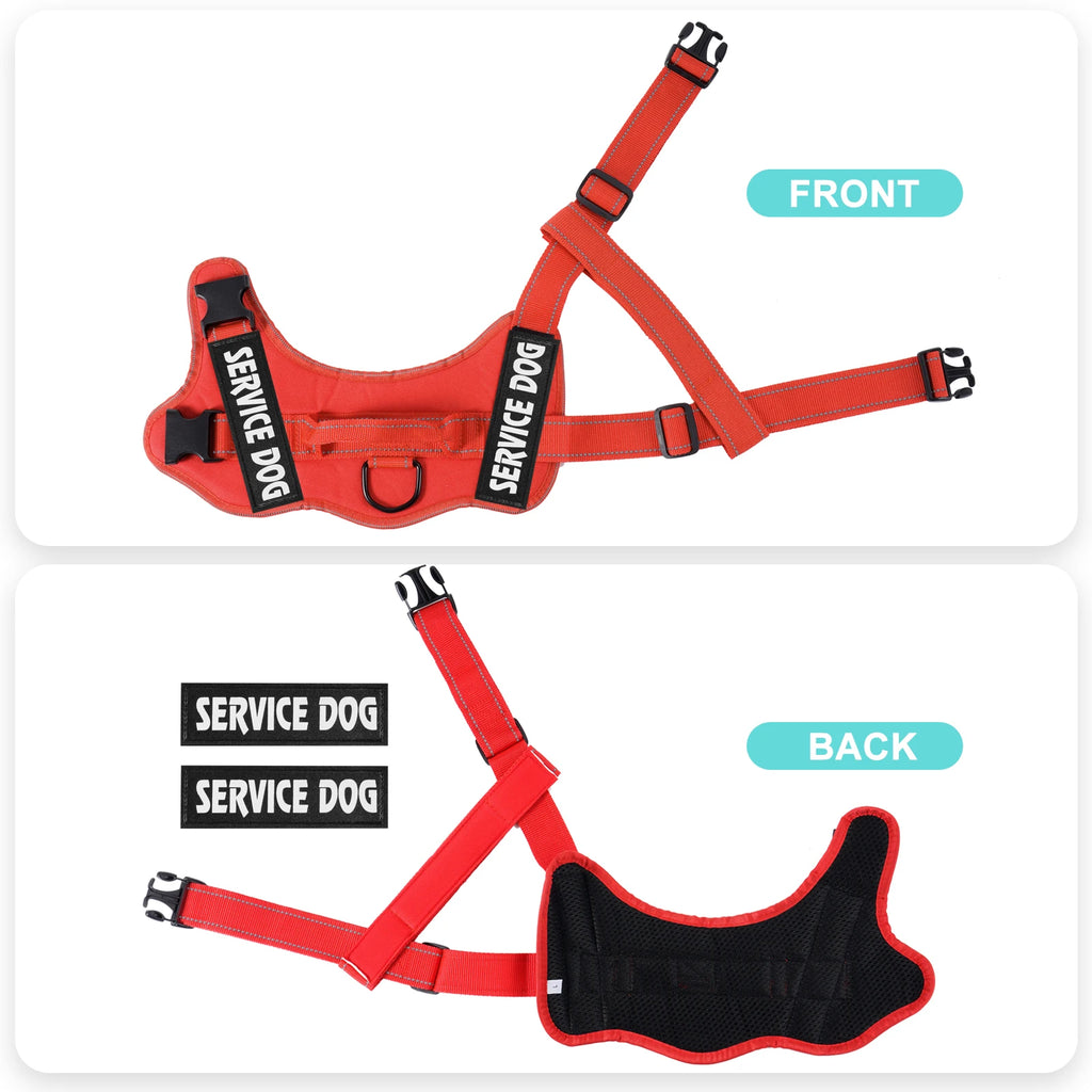 Service Dog Vest Harness with Handle – Adjustable Reflective Outdoor Harness for Dogs
