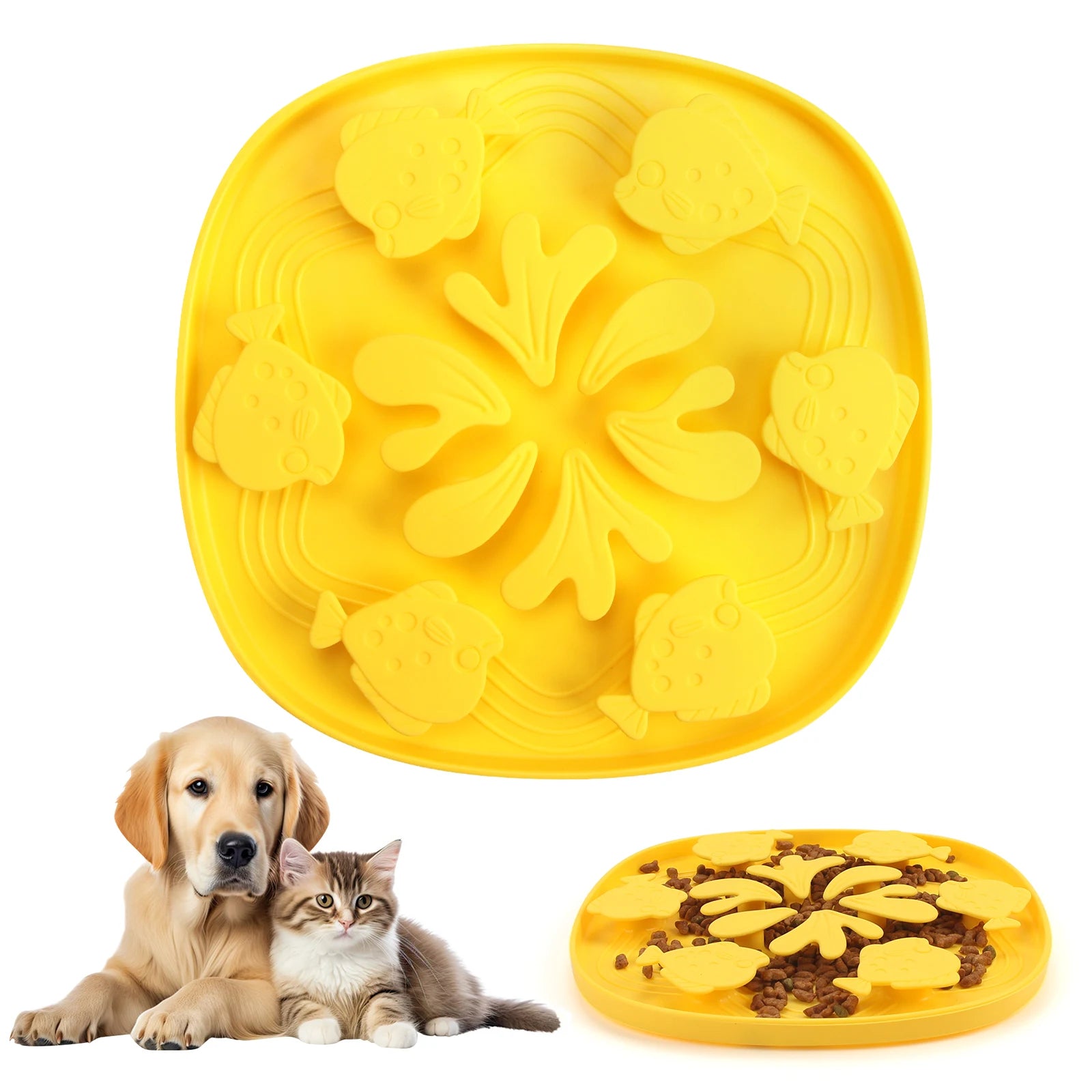 Slow Feeder Lick Bowl with Suction Cup – Choke-Proof Silicone for Dogs & Cats