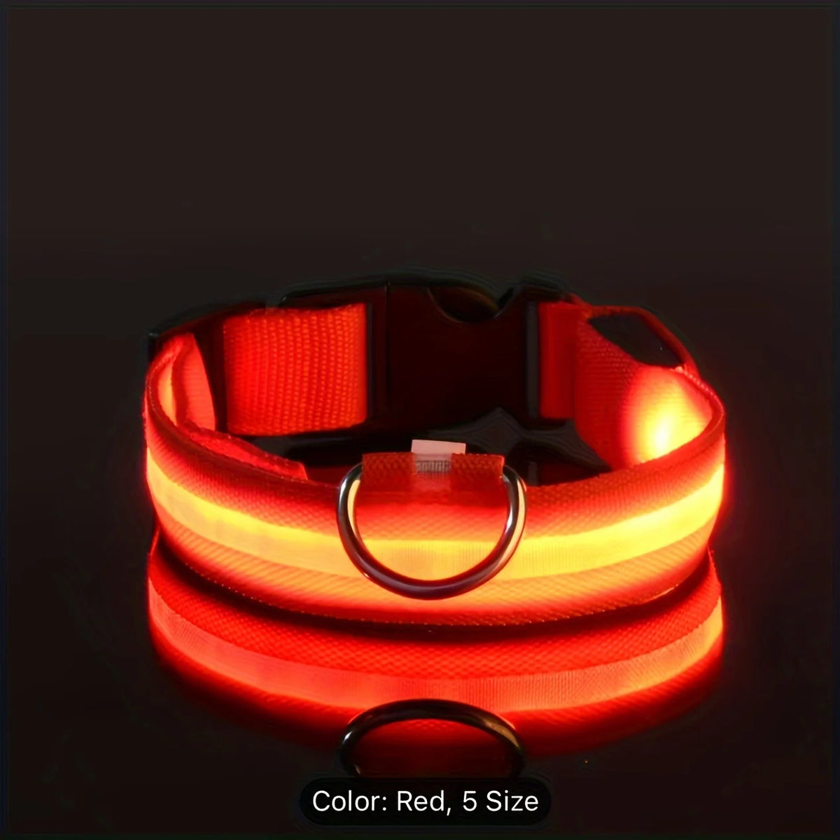 Battery-Powered Nylon LED Dog Collar
