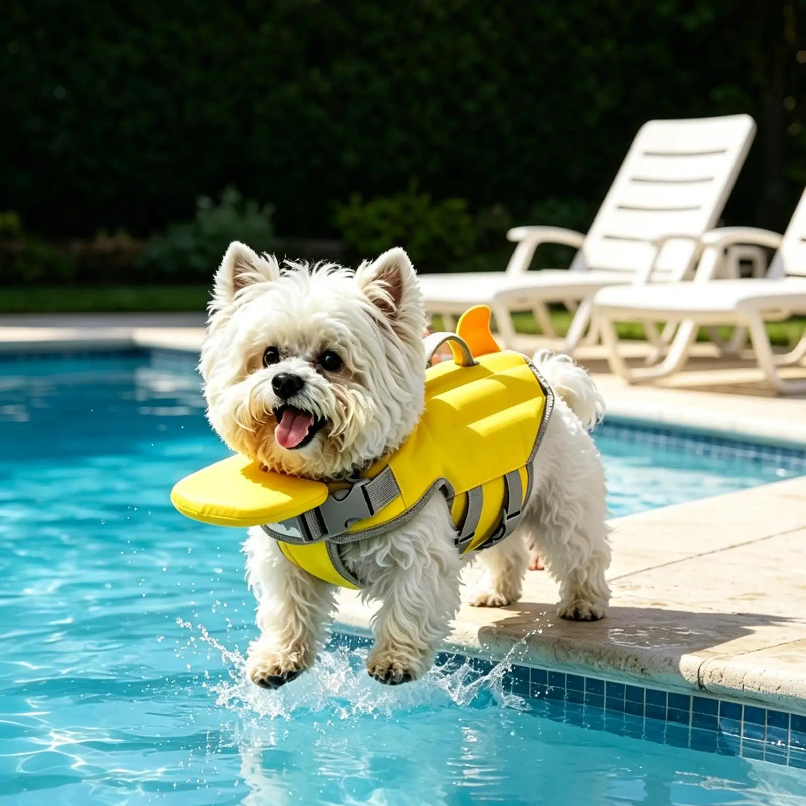 Dog Swim Vest with Rescue Handle – High Buoyancy Life Jacket for Small & Medium Dogs