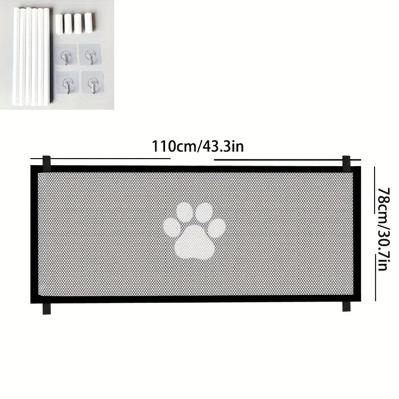 Expandable Pet Gate – Adjustable Portable Stair Barrier for Indoor & Outdoor Use