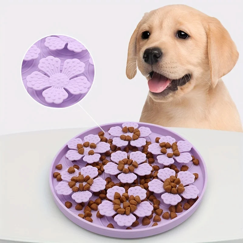 Silicone Dog Licking Mat with Suction Cups – Anti-Choking Slow Feeder Pad