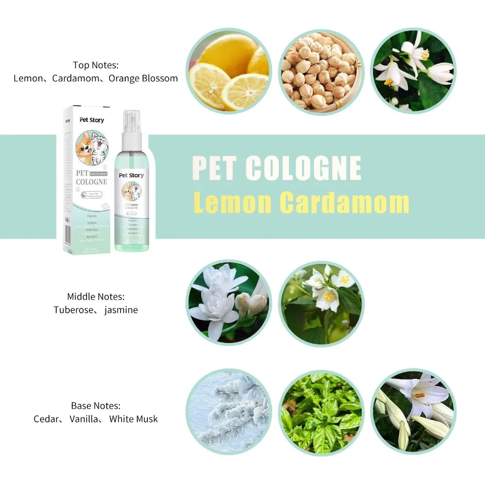 Premium Pet Grooming Spray – Cologne, Deodorizer, Shampoo, Eye & Ear Care for Dogs & Cats