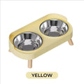Elevated Double Pet Feeder with Neck Support – Stainless Steel Food & Water Station