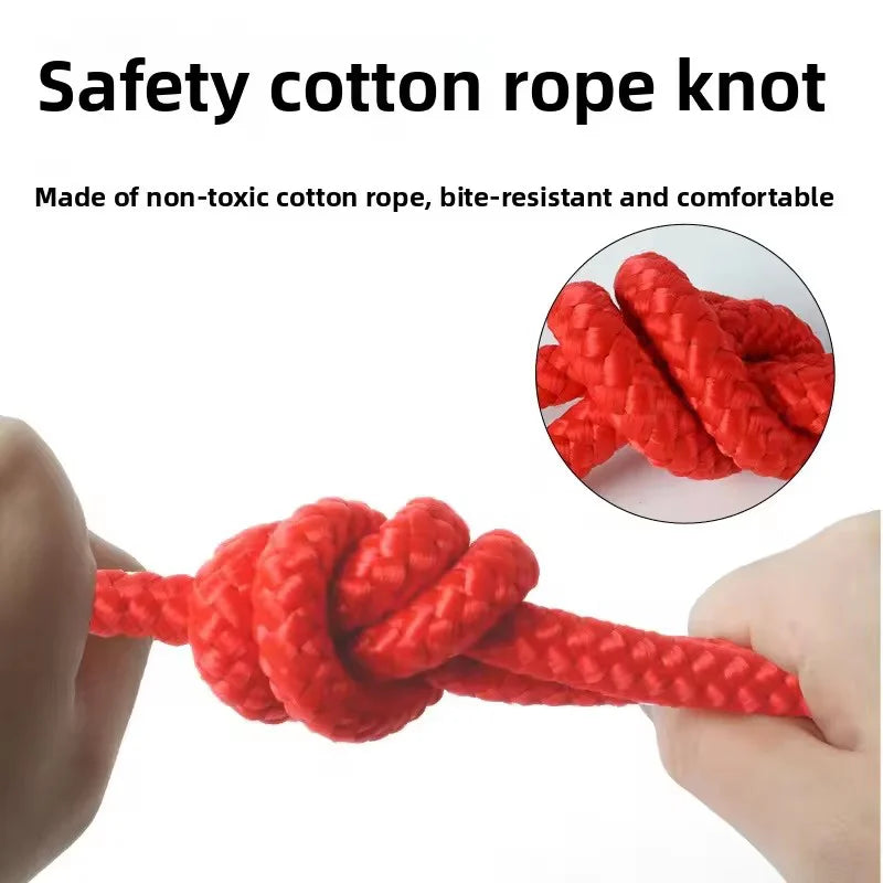 Rubber Rope Ball Dog Chew Toy – Indestructible Molar & Training Toy